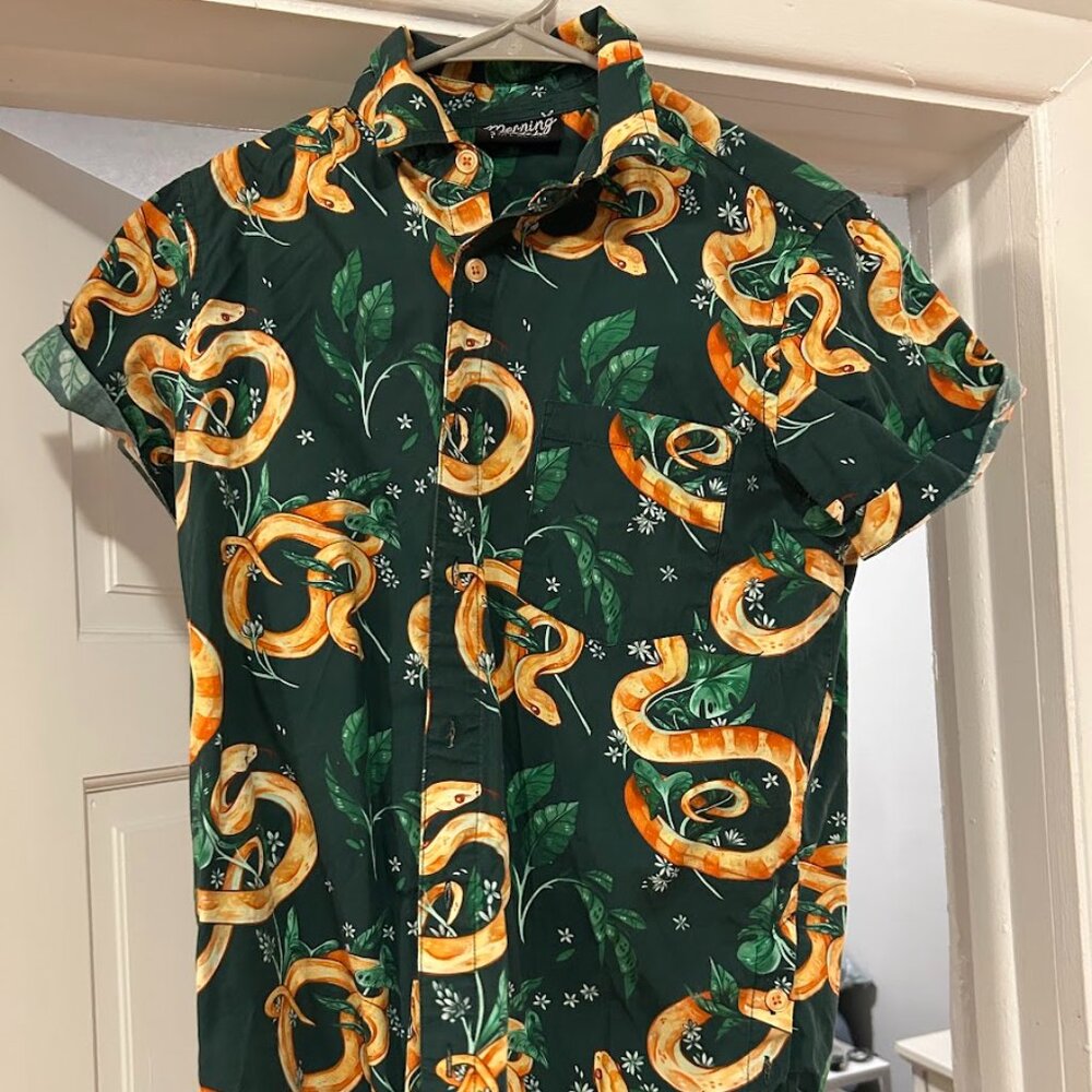 Snake Print Button up